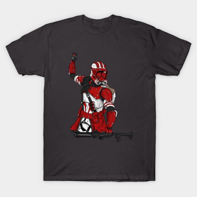 Coruscant Guard Heavy Clone Trooper T-Shirt by MandaloreTheLego